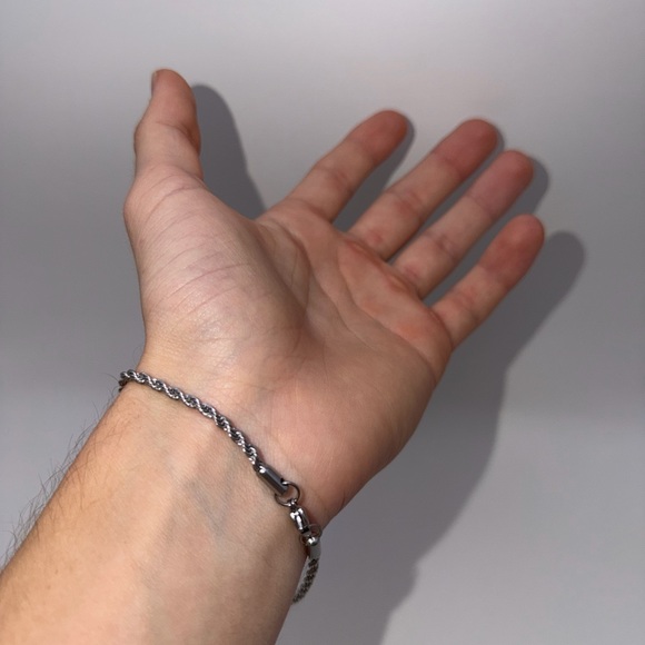 Silver Rope Chain Bracelet - Picture 7 of 7